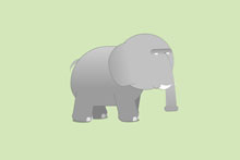 纯CSS3卡通大象走路动画