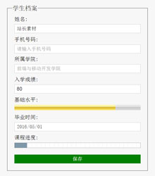 CSS学生入学毕业档案表单样式代码