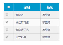 原生JS表格列表全选反选代码