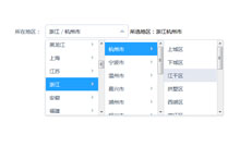 省市县联动element-ui插件