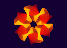 CSS3橘色花朵变换动画特效