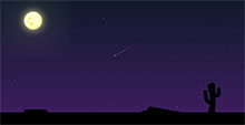 CSS3夜光下的沙漠场景特效