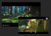 HTML5视频播放器窗口浮动代码