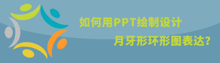 如何用PPT绘制设计月牙形环形图表达？