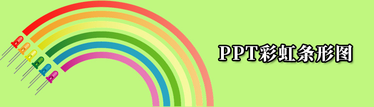 PPT怎么绘制七色彩虹条形图？