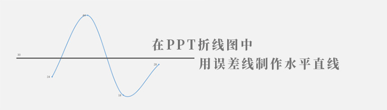 怎么在PPT折线图中用误差线制作水平直线？