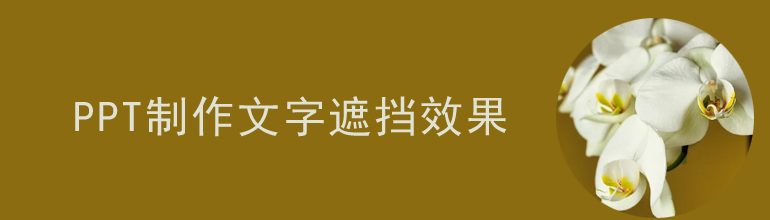 PPT制作文字遮挡效果