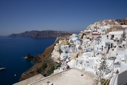 希腊海岛白色建筑图片
