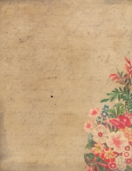 棕色牛皮纸复古花卉背景图片