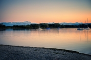 阿默尔湖黄昏图片