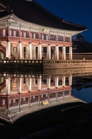 韩国景福宫夜景图片