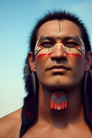 美洲印第安人部落帅哥图片