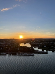 科布伦茨莱茵河夕阳图片