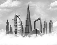 迪拜黑白建筑摄影图片