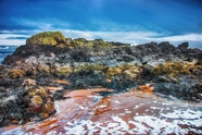 海岸礁石地质景观图片