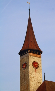 瑞士宗教教堂塔图片
