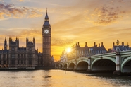 黄昏落日伦敦大本钟风景图片