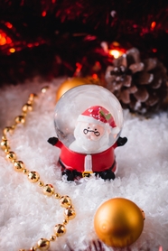 圣诞节圣诞老人水晶球图片