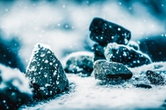 冬天唯美岩石非主流摄影图片