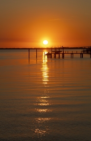 坦帕湾黄昏落日美景图片
