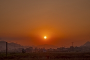 黄昏城市夕阳美景图片
