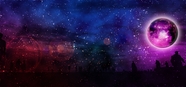 紫色梦幻宇宙星空星云图片