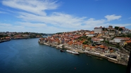 葡萄牙港口城市鸟瞰图