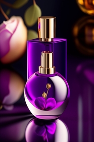 紫色香水瓶香水图片
