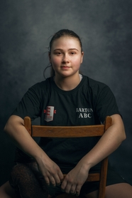 欧美女拳击手人物肖像摄影图片