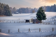 德国巴伐利亚冬季风景摄影图片