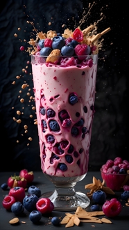 夏日浆果沙冰果汁饮品图片