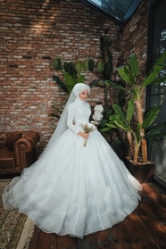穆斯林美女婚纱写真摄影图片