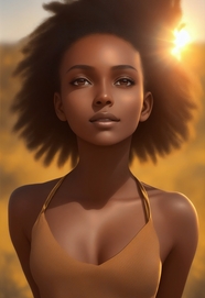 非洲黑人性感美女图片插画