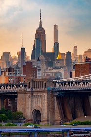 美国纽约曼哈顿桥梁建筑摄影图片