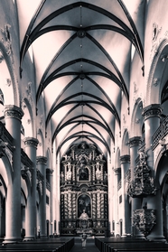 黑白风格宗教建筑内景图片