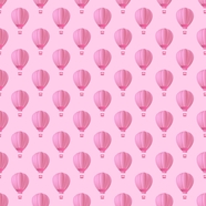 粉色卡通热气球平铺背景图片