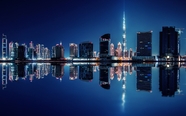 迪拜璀璨城市夜景摄影图片