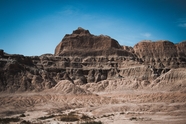 戈壁峡谷岩石风化摄影图片