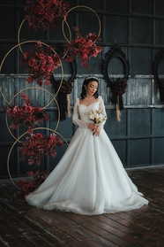 唯美欧美新娘白色婚纱写真摄影图片