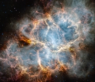 宇宙太空蟹状星云摄影图片