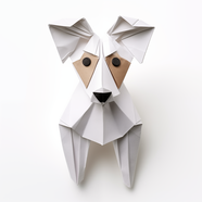 立体手工小狗折纸艺术摄影图片