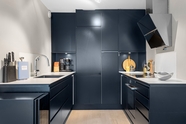 黑色橱柜装修风格厨房效果图摄影
