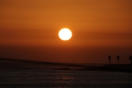 日暮黄昏海上落日夕阳图片