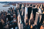 纽约城市高楼大厦建筑群摄影图片