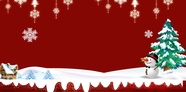 圣诞节雪人红色背景摄影图片