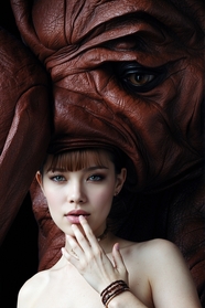 亚洲性感时尚摩登女郎艺术造型写真图片