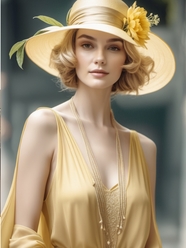 优雅气质欧洲戴帽贵妇风格美女图片