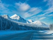 加拿大唯美雪域高山风光摄影图片