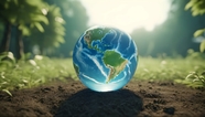 保护绿色地球家园地球模型设计图片