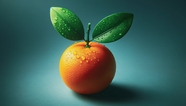 沾满水滴的新鲜橙子摄影图片